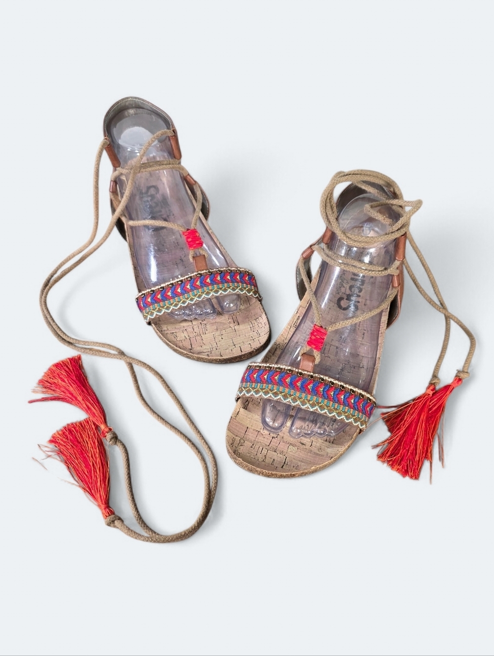 Circus by Sam Edelman Kerri Boho Gladiator Lace-Up Sandals Festival Size 8.5